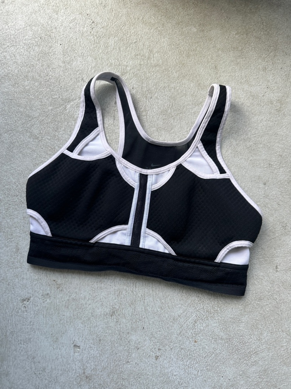 Nike Black and White Racerback Sports Bra